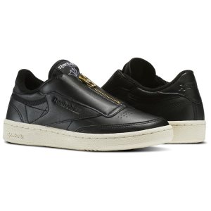 Adidasy Damskie Reebok Club C 85 Zip Czarne/Białe PL 07UYJLE